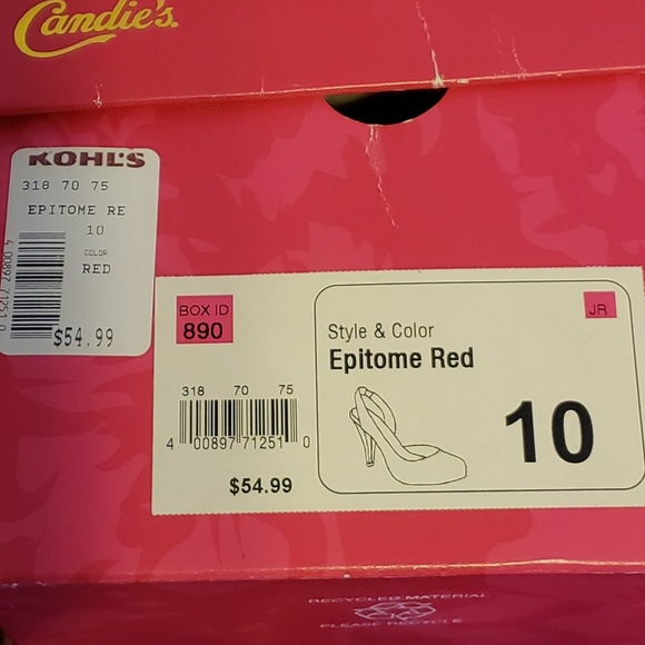 Candies Red Patent Leather Heels - Picture 6 of 7